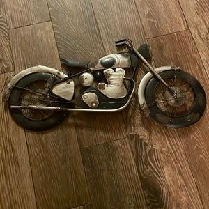Metal motorcycle wall art